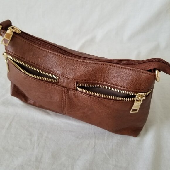 NEW! Trendy Faux Leather Purse/Crossbody/Shoulder Bag w/Detachable Woven Strap - Picture 11 of 13